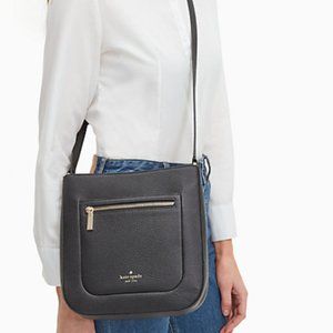 Kate Spade New York Top Zip Crossbody Black Front Zipper Pocket Authentic Gift